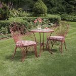 Garden Oasis Wrought Iron Bistro Set with Mosaic Tile Table