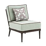 Ty Pennington Style Camille Cove Armless Woven Lounge Chair with Cushion