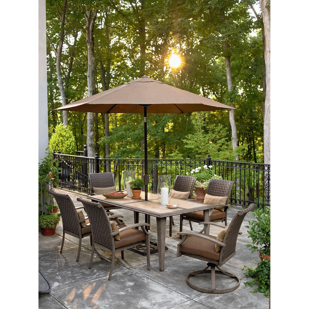 Garden Oasis Nantucket Weathered Look 8-1/2 ft. dia. Umbrella