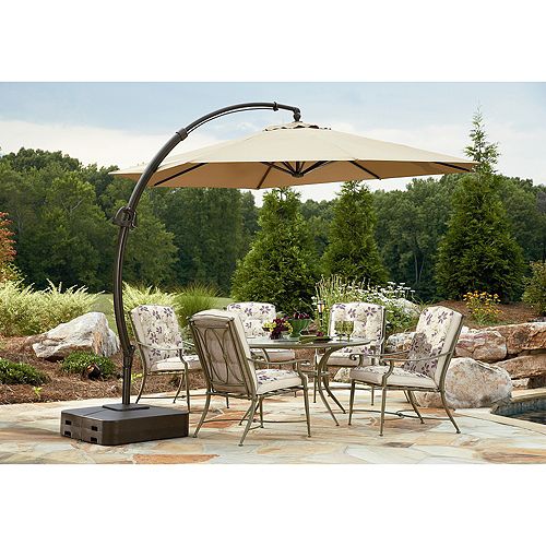 Garden Oasis 11.5 ft. Steel Round Offset Umbrella