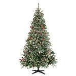 CMI Lites 7.5 Ft. Prelit Medium Hawthorne Fir Tree with Medium Green Frosted Tips and Be