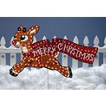 Roman 48 In. Rudolph with Merry Christmas Banner, Yard Art