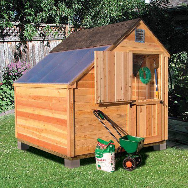 Quality Outdoor Structures C0808SGS Cedar Garden Shed (8 ft. x 8 ft.)