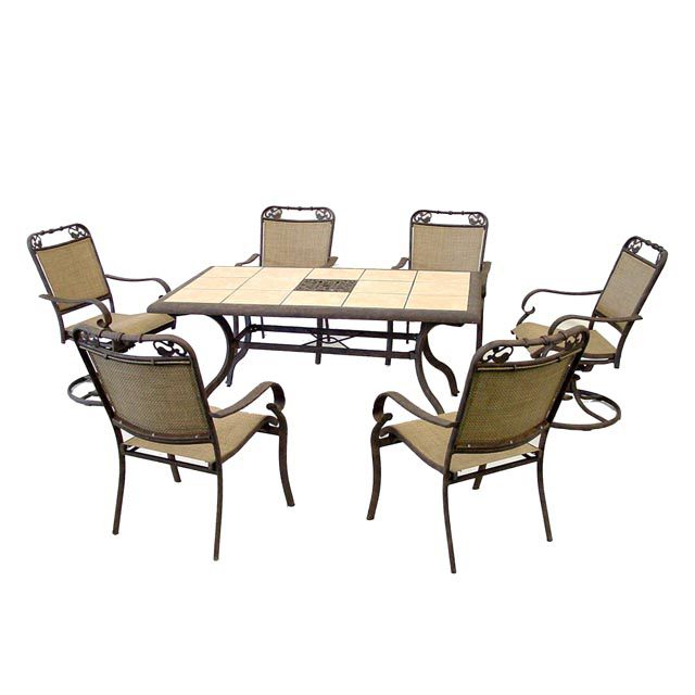 Patio   Sale on Garden Oasis 7 Pc  Patio Set  Prairie Stone Collection Reviews