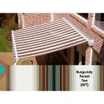 Beauty-Mark Destin Manual Retractable Awnings with Hood - Burgundy/Forest/Tan