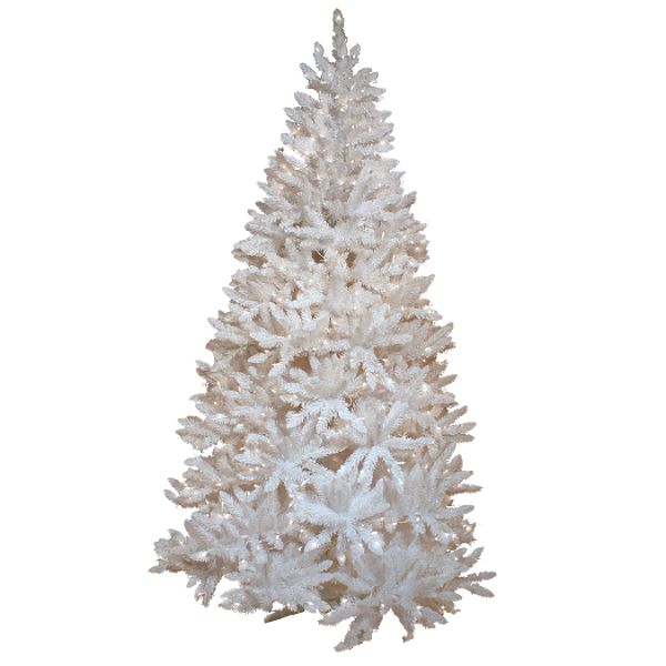 Good Tidings Vail Artificial Prelit White Christmas Tree 7.5 Feet Tall
