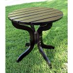 Shine Company Round Side Table - Black