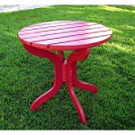 Shine Company Round Side Table - Red