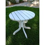 Shine Company Round Side Table - White