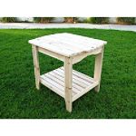Shine Company Rectangular Side Table - Unfinished