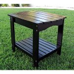 Shine Company Rectangular Side Table - Black