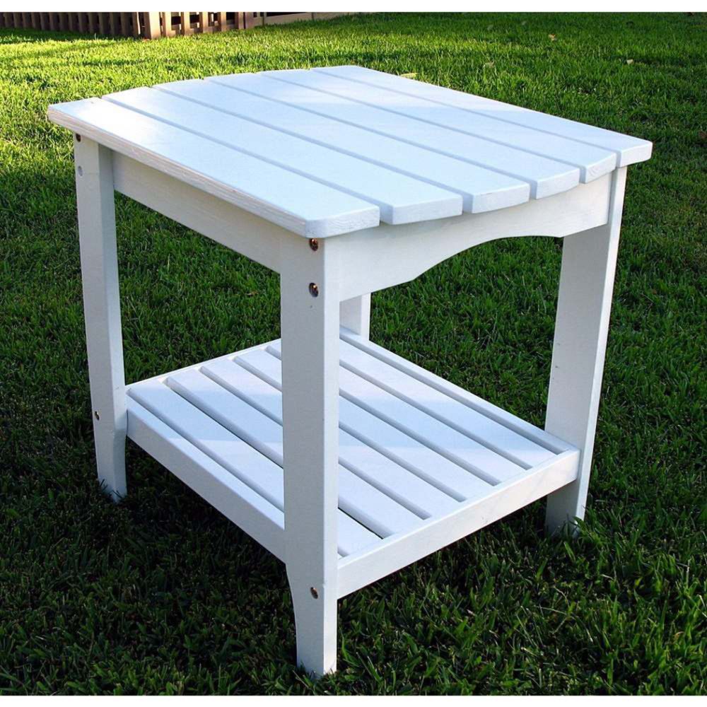 Shine Company Inc. Rectangular Side Table - White