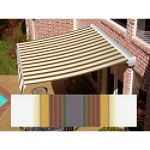 Beauty-Mark Destin Motorized Retractable Awnings with Hood - Yellow/Gray/Terra