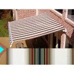 Beauty-Mark Maui Manual Retractable Awning - Burgundy/Forest/Tan