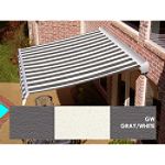 Beauty-Mark Destin Motorized Retractable Awnings with Hood - Gray/White
