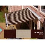 Beauty-Mark Destin Manual Retractable Awnings with Hood - Brown/Tan