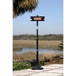 Fire Sense 1500 Watt Infrared Telescoping Black Steel Pole Mounted Patio Heater
