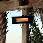 Fire Sense 1500 Watt Infrared Black Steel Wall Mounted Patio Heater
