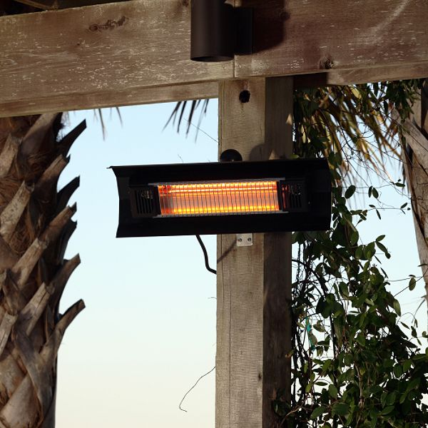 Fire Sense 1500 Watt Infrared Black Steel Wall Mounted Patio Heater