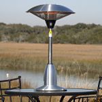 Fire Sense Table Top Round Stainless Steel Infrared Patio Heater