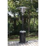 Fire Sense 46,000 BTU Commercal Stainless Steel and Black LPG Patio Heater
