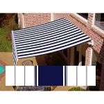 Beauty-Mark Maui Manual Retractable Awning - Navy/White