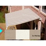 Beauty-Mark Maui Manual Retractable Awning - Tan/White