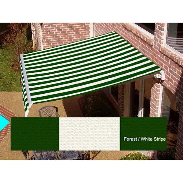 Beauty-Mark Maui Motorized Retractable Awning - Forest/White