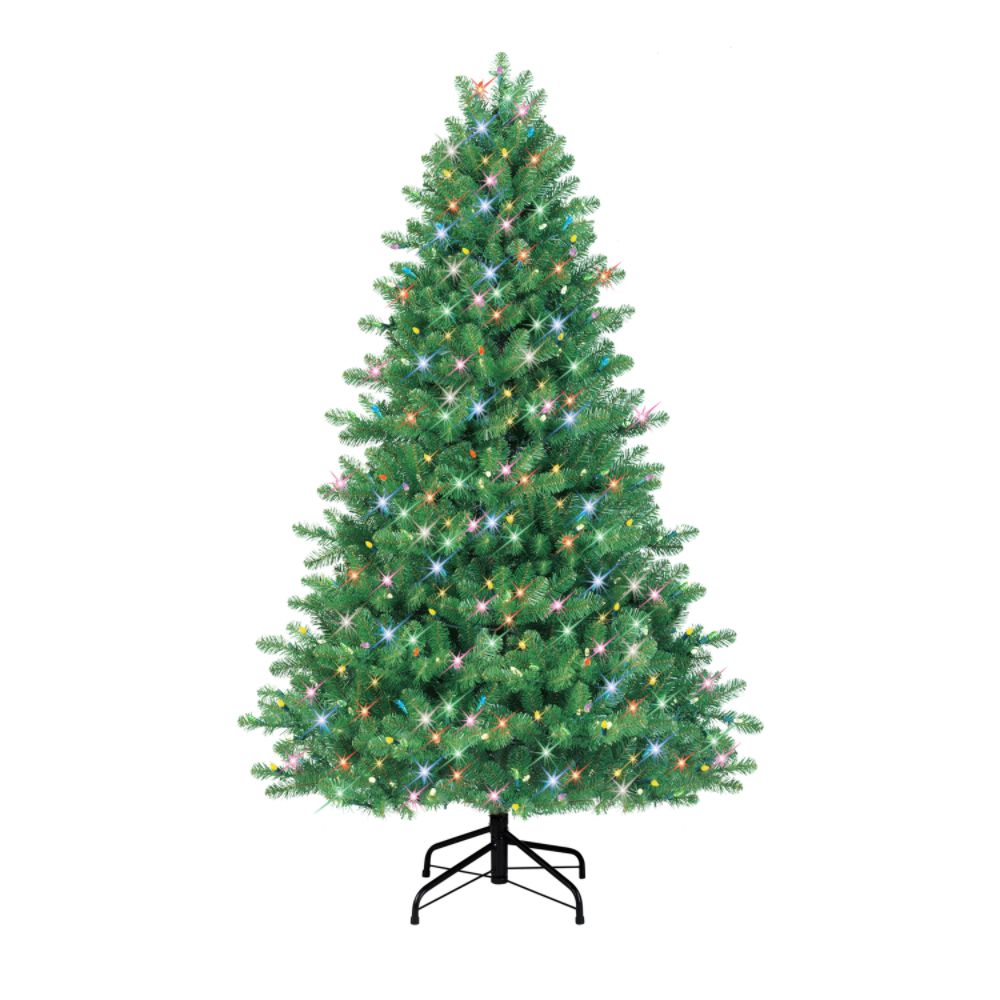GE 6.5ft LED Mountain Spruce w/360 Constant ON C3 Multi Color LED Lights