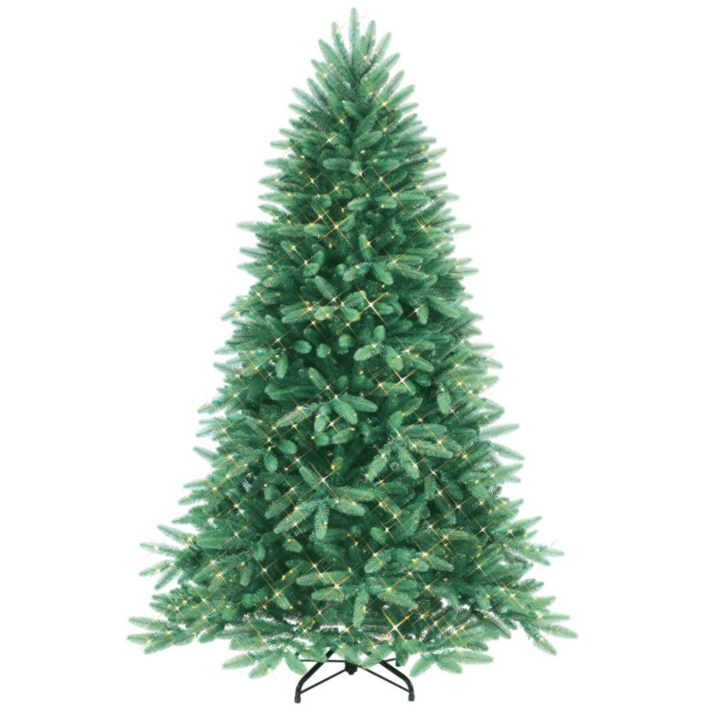 GE 6.5 ft. Just Cut Grand Fir w/ 600 Clear Lights