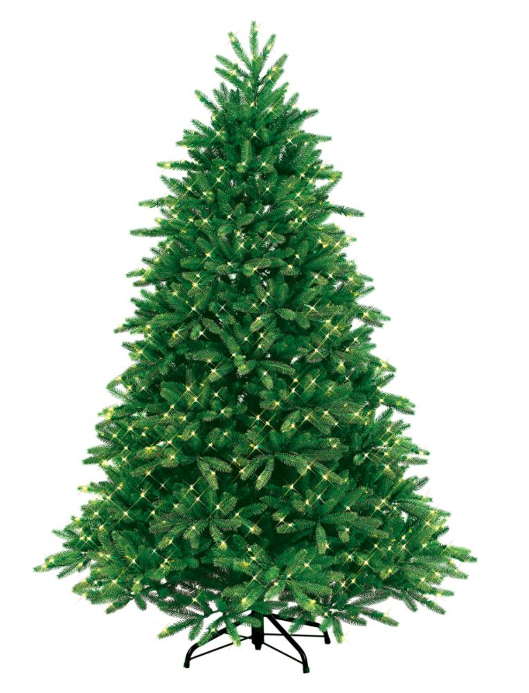 GE 7 ft. Just Cut Natural Frasier Fir W/700 Clear Lights