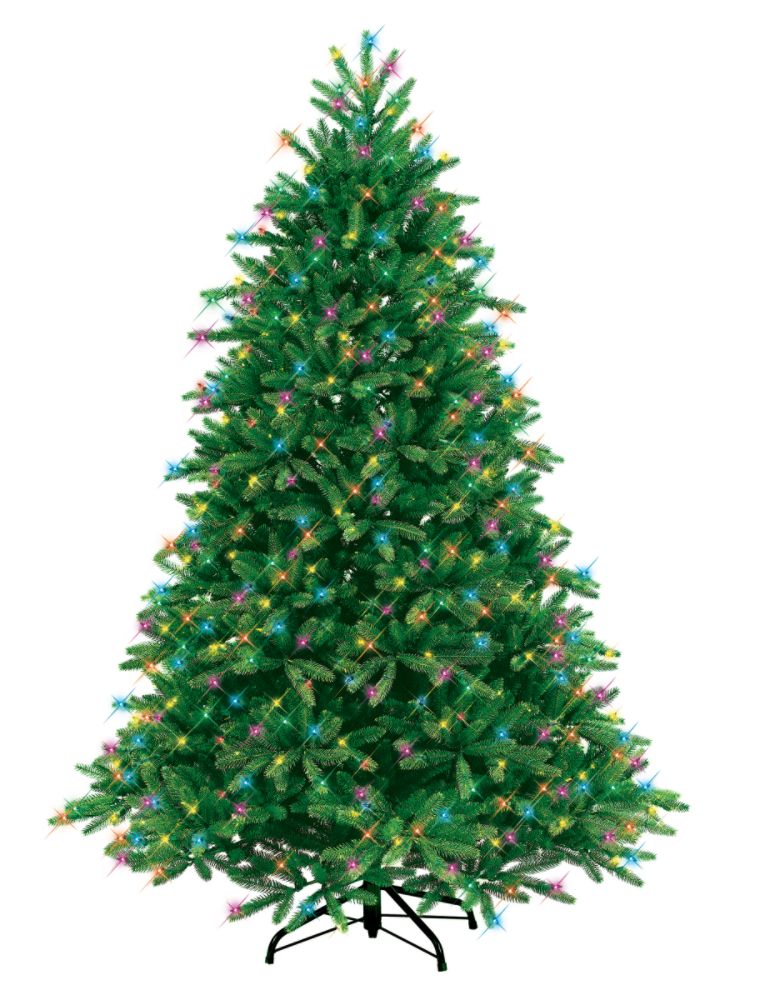 GE 7 ft. Just Cut Natural Frasier Fir W/700 Multi-Color Lights