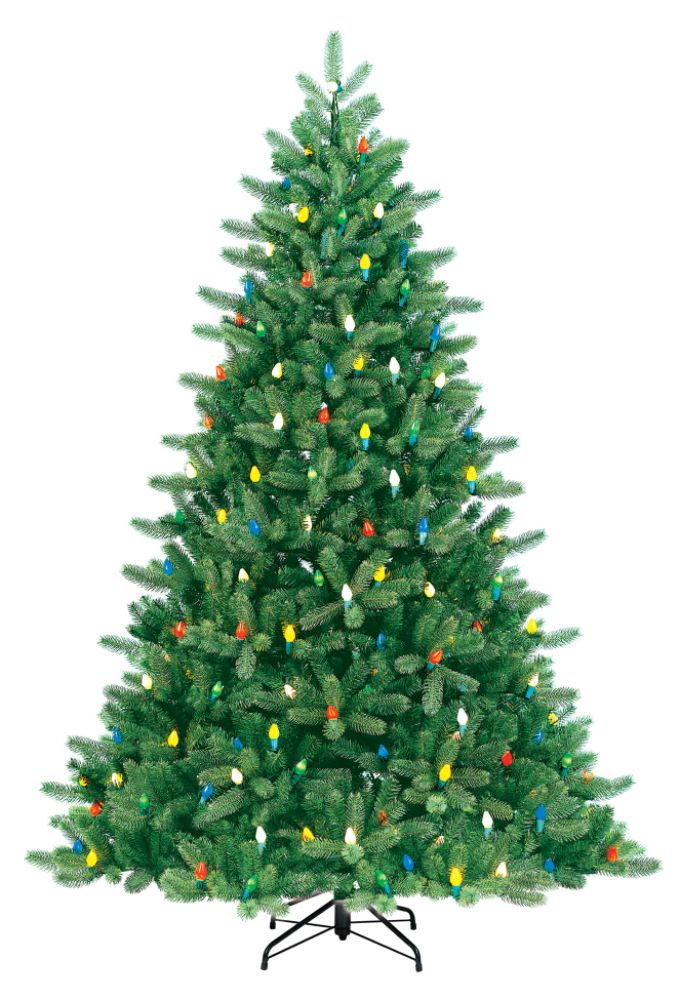 GE 7.5 ft. Just Cut Douglas Fir, Multi-color Lights