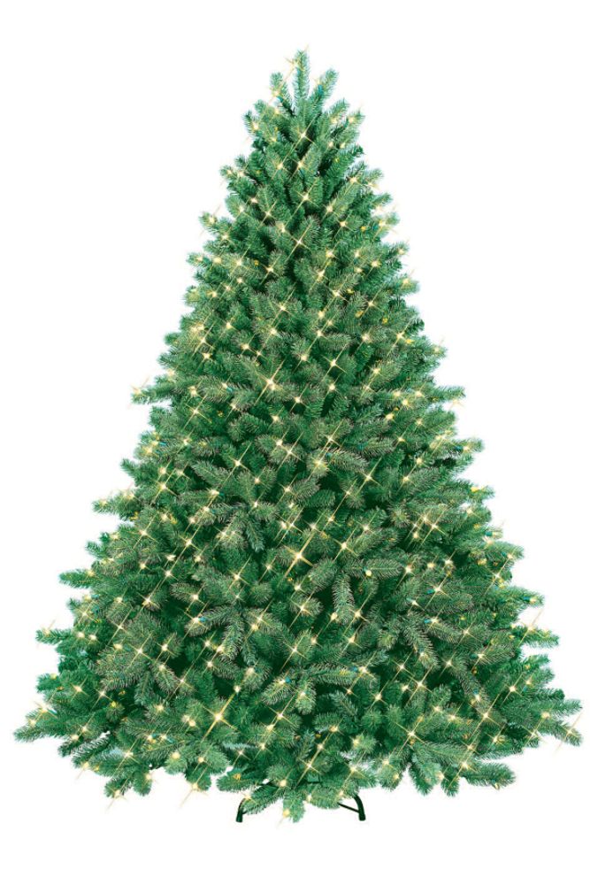 GE 7.5 ft. Just Cut Scotch Pine, Clear Lights
