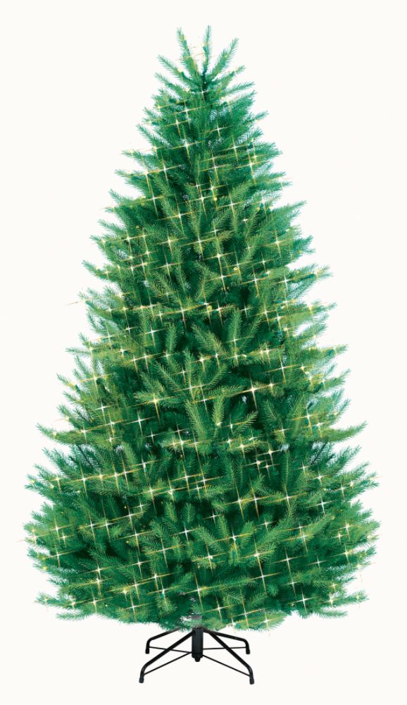 GE 7 ft. Just Cut Sheared Balsam, Clear Lights