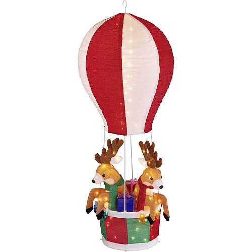 Holiday! Holiday! 60in Deers in Hot Air Balloon