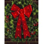 24in Lighted Bow, Red