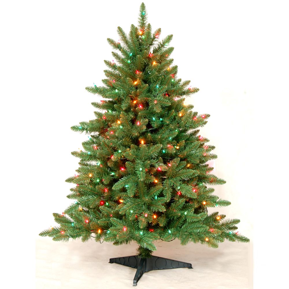 Holiday! Holiday! 4.5ft Prelit Knowles Pine with 300 Never Out Lights - Multi-colored