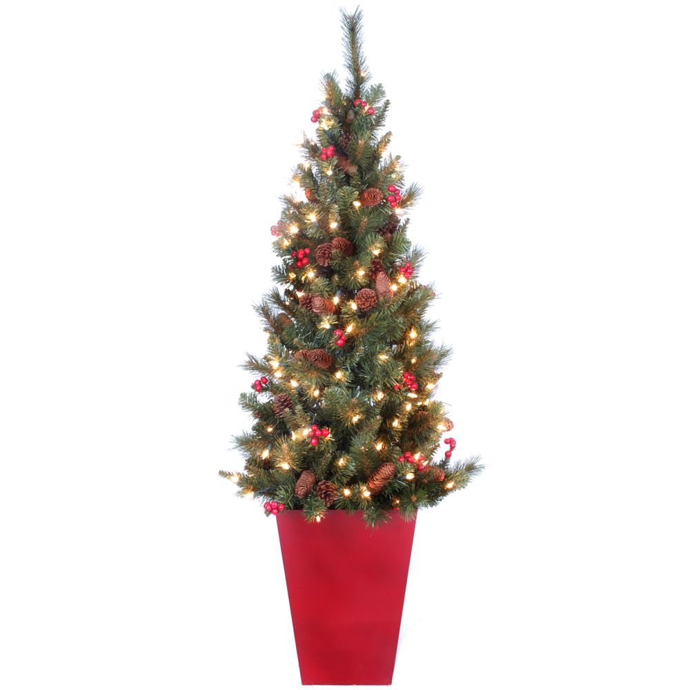 Holiday! Holiday! 4.5ft Prelit Hartford Pine Entrance Tree, Clear