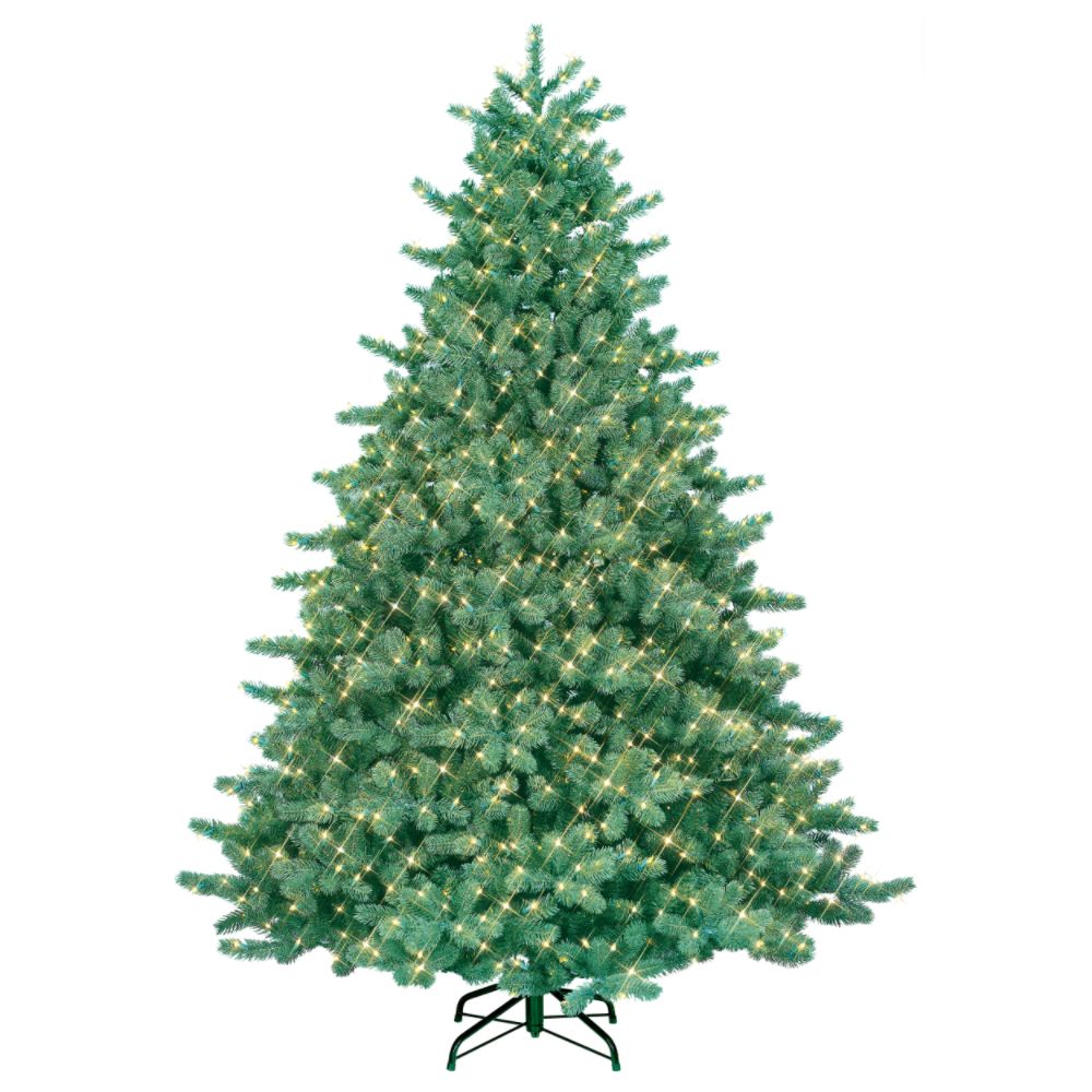 GE Decorators Choice 7 ft Just Cut Natural Spruce Clear Pre-Lit Tree
