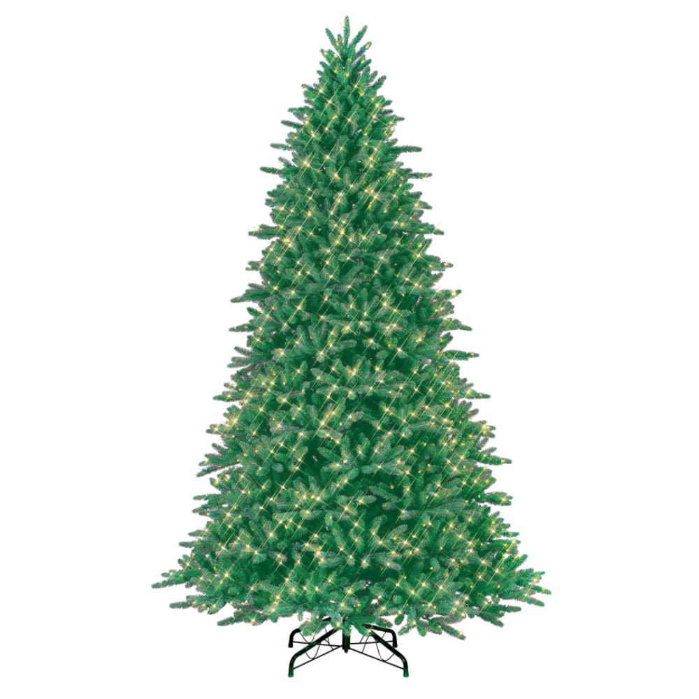 GE Decorators Choice Just Cut 9 ft Natural Green Columbia Fir Clear Pre-Lit Tree