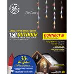 GE 150 Light Pro Line Connect 6 8mm Icicle Set, Multi
