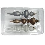 Holiday! Holiday! Comfort & Joy 3pk 6.5in Christmas Glass Finial Ornament