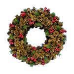 Holiday! Holiday! Woodland Yule 18in Pine Cone Wreath