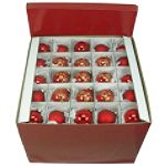 Holiday! Holiday! 100ct Glass Ornaments in a Box - Burgundy Themed