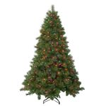 Holiday! Holiday! 7.5 ft. Hadley Pine with 800 Never Out Lights - Multi