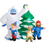 Gemmy Airblown Rudolph & Pals Around Tree