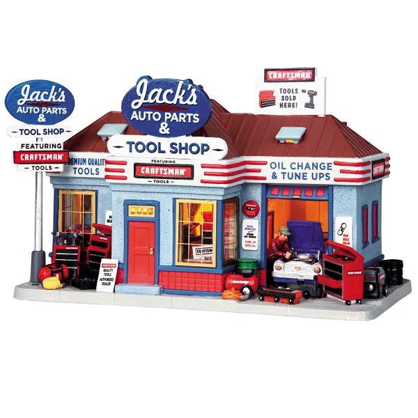 Lemax Village Collection Jack's Auto Parts and Tools Sears Exclusive