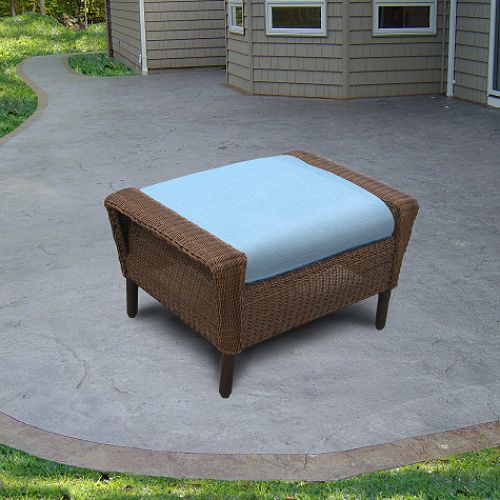 Metropolitan Deep Seating Patio Ottoman with Cossette Mineral Cushions by