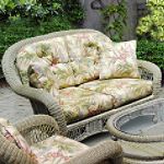 Montego Deep Seating Love Seat with Pai Burlap Cushions